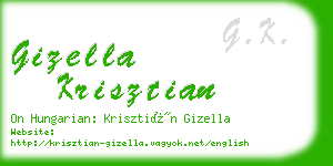 gizella krisztian business card